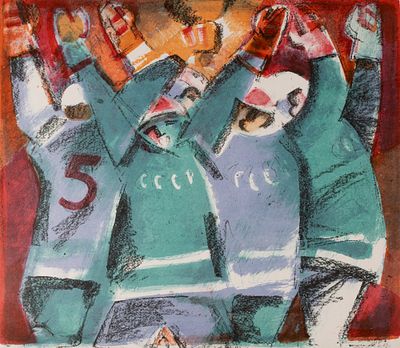 Матюх В. М. Победа. 1960-е гг. Бумага, цв. литография. Размер листа 47х62 см. Хорошее 