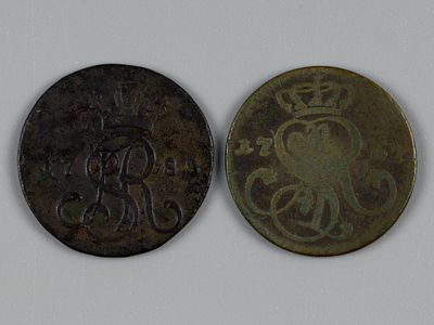 Польша. 1 грош 1767 и 1788 VF. Состояние VF