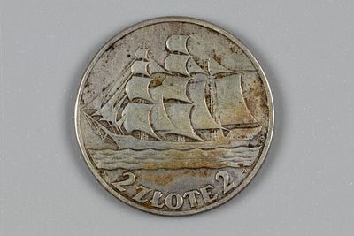 Польша. 2 злотых. 15 лет морскому порту Гдыня 1936 XF. Состояние XF