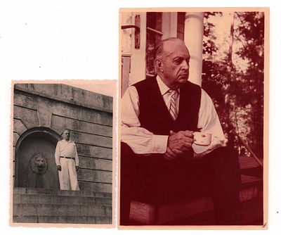 Евгений Евгеньевич Шведе отдыхает. Фотографии. 1950-1960-е. 2 шт. Разные форматы. Легкие 