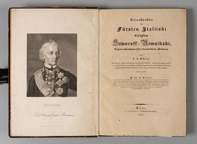 [Иллюстрированная] [На нем. яз. История князя Суворова]. Mitau, 1851. Polewoi N.A. Geschichte 