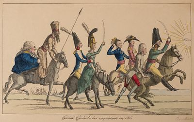 [Из коллекций художника Ю. П. Великанова] Крестовый поход союзников. Цинкография с немецкой 