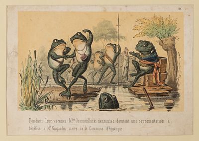 Шерер Л. Танцы перед г-ном Краподеном, мэром водной коммуны. Из серии карикатур &laquo;Les 