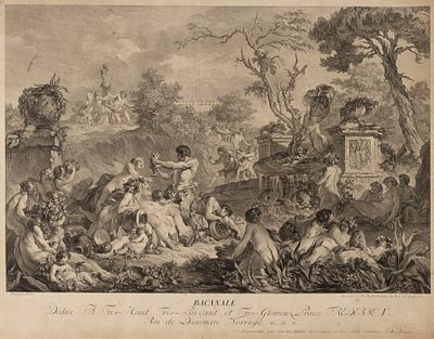 Прейслер И. М. (гравер), Пьер (по оригиналу) Вакханалия. Середина XVIII века. Бумага верже 