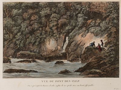 Фессар М. (гравер), Ле Барбье Ж. Ж. Ф.Ст. (инвентор) Вид на Пон-де-Клез. Иллюстрация из книги 