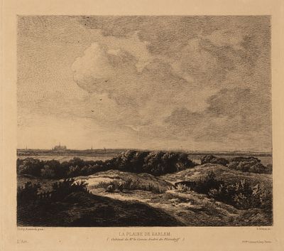 Конинк Ф. (по оригиналу), Гре Г. (гравер) Гарлемская равнина. 1870-е гг. Бумага, офорт, сухая 