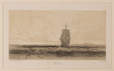 Эстурмель Ж. Гора Ида. Иллюстрация из &laquo;Дневника путешествия на Восток&raquo;. 1844. Бумага, тоновая 