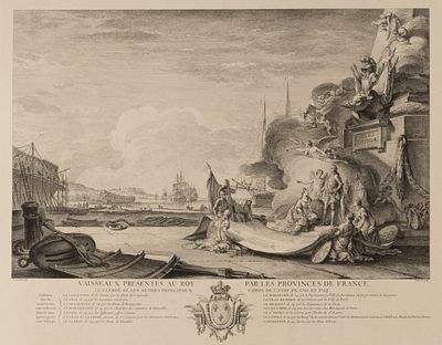 Прево (гравер), Озанн Н.-М. (инвентор) Корабли, представленные королю провинциями Франции. 