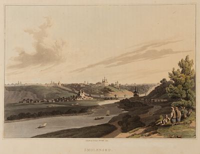 Смоленск. Лист из книги Р. Боуэра &laquo;An Illustrated Record of Important Events in the Annals of 