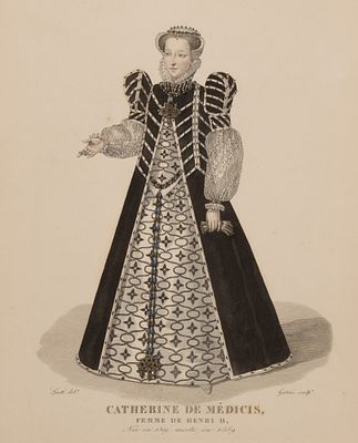Гатен Ж. Ж. (гравер), Ланте Л. М. (инвентор) Екатерина Медичи. 1820-е гг. Бумага, офорт, резец 