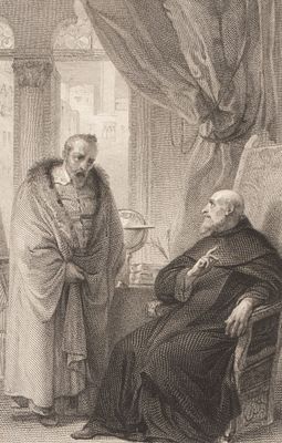 Айец Ф. (инвентор), Раймонди К. (гравер). Галилей и его друг историк П. Сарпи. 1830-е гг. 