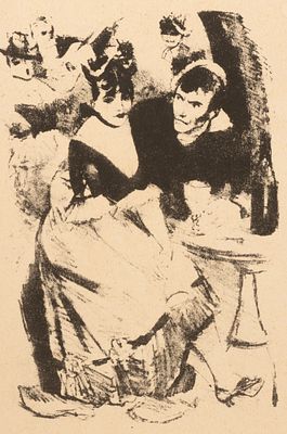 Рудаков К. И. Иллюстрация к новелле Ги де Мопассану &laquo;В порту&raquo;. 1930-е гг. Бумага, литография. 