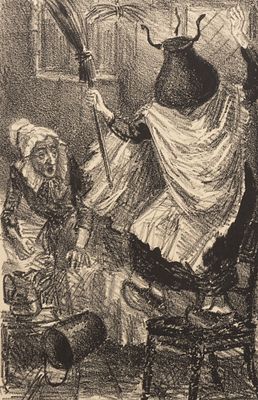 Рудаков К. И. Дьявол. Из серии иллюстраций к новеллам Ги де Мопассана. 1935. Бумага 