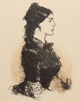 Рудаков К. И. Анна Каренина. 1938. Бумага, цв. литография. Размер листа 40х30 см. Хорошее 