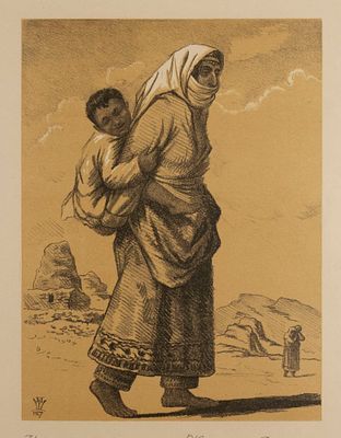 Шиллинговский П. А. Женщина из Аликучака. 1927. Автолитография из альбома "Новая Армения". 