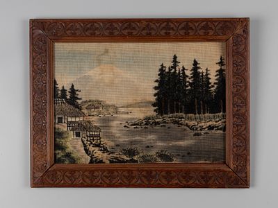 Рамка. Пальметта. Пер. пол. XX в. Дерево, резьба, металл. Размер 31х24 см. Размер в свету 24х17 