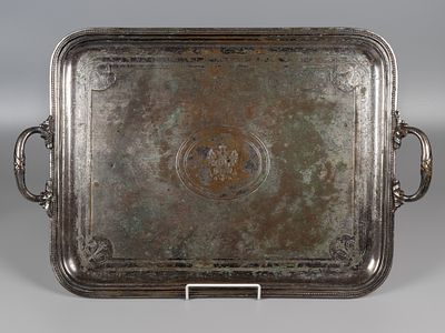 Поднос. Герб дворянского депутатского собрания Московской губернии. Christofle (Кристофль). 