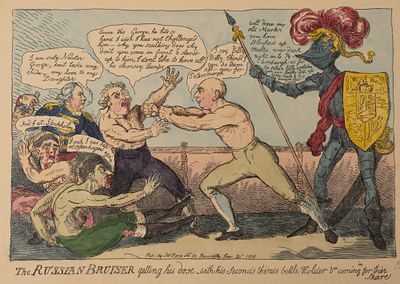 [Из коллекций художника Ю. П. Великанова] Русский громила отхватил. Цинкография с немецкой 