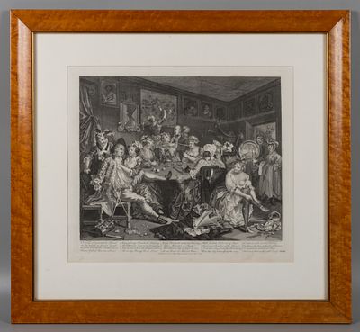 Хогарт У. (по оригиналу), Кук Т. (гравер) В таверне. 1796. Бумага, гравюра резцом. Размер 