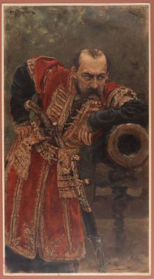 Гетман. Хромолитография по картине И. Е. Репина, издания Артистического заведения А. Ф. Маркса 