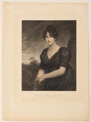 Опи Дж. (по оригиналу), Гужон (гравер) Портрет г-жи Фрэнсис Винником. Лист из издания Gazette 
