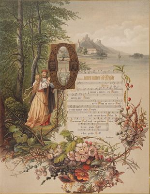 &laquo;O namenlose Freude!&raquo; (О, безымянная радость!) Иллюстрация и ноты оперы Людвига ван Бетховена 