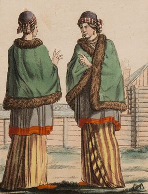 Грассе С.-С. Ж. (под руководством), Лабрусс (по рисунку) Ремесленницы. Русский костюм. 1790-е 