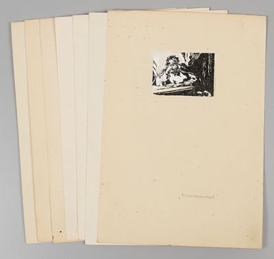 Веселов Г. Н. Оригиналы книжных заставок. 8 л. 1960-е гг. Бумага, тушь, белила. Хорошее 