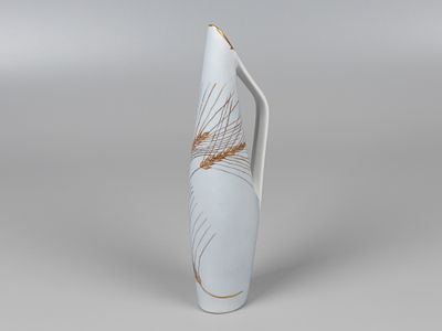 Rosenthal. Кувшин. Колоски. Розенталь. 1959 г. Фарфор, поздняя роспись, золочение. Высота 24,5 