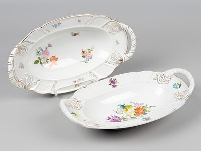 Rosenthal. Сервировочные блюда с ручками. 2 шт. Розенталь. Германия, 1921-1925 гг. Фарфор 