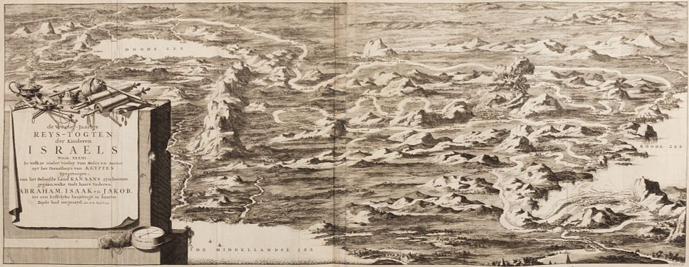 Ван дер Аа П. (гравер) &laquo;Сорокалетнее странствие детей Израилевых из Египта в Землю обетованную 