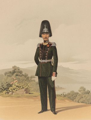 Пиратский К. К. Штаб-офицер Лейб-Гвардии Саперного батальона (в парадной форме). 15 марта 1855. 