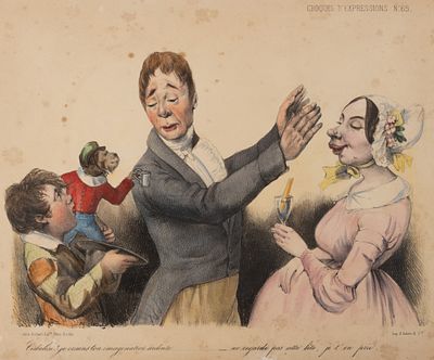Домье О. (литограф), Обер (издатель) Карикатура. Из серии &laquo;Croquis d’expressions&raquo; (&laquo;Наброски 