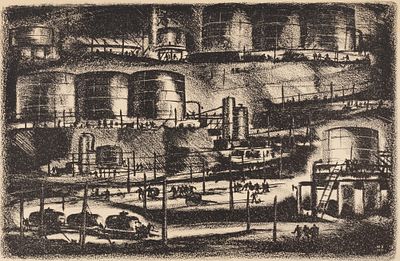 Великанов Ю. П. Баку. 1931. Бумага, литография. Размер листа 31х46,8 см. Хорошее состояние. 