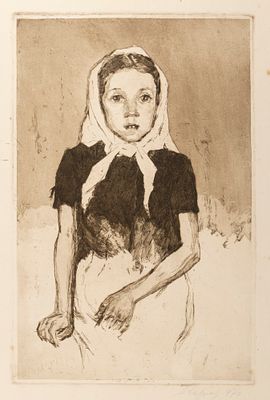 Харшак А. И. В оккупации. Портрет девочки. Из серии офортов &laquo;Война 1941-1945 гг. Часть I. 