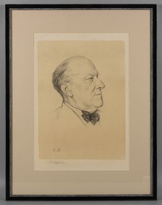 Верейский Г. С. Портрет актера Я. О. Малютина. 1950-е гг. Бумага, тоновая автолитография. 