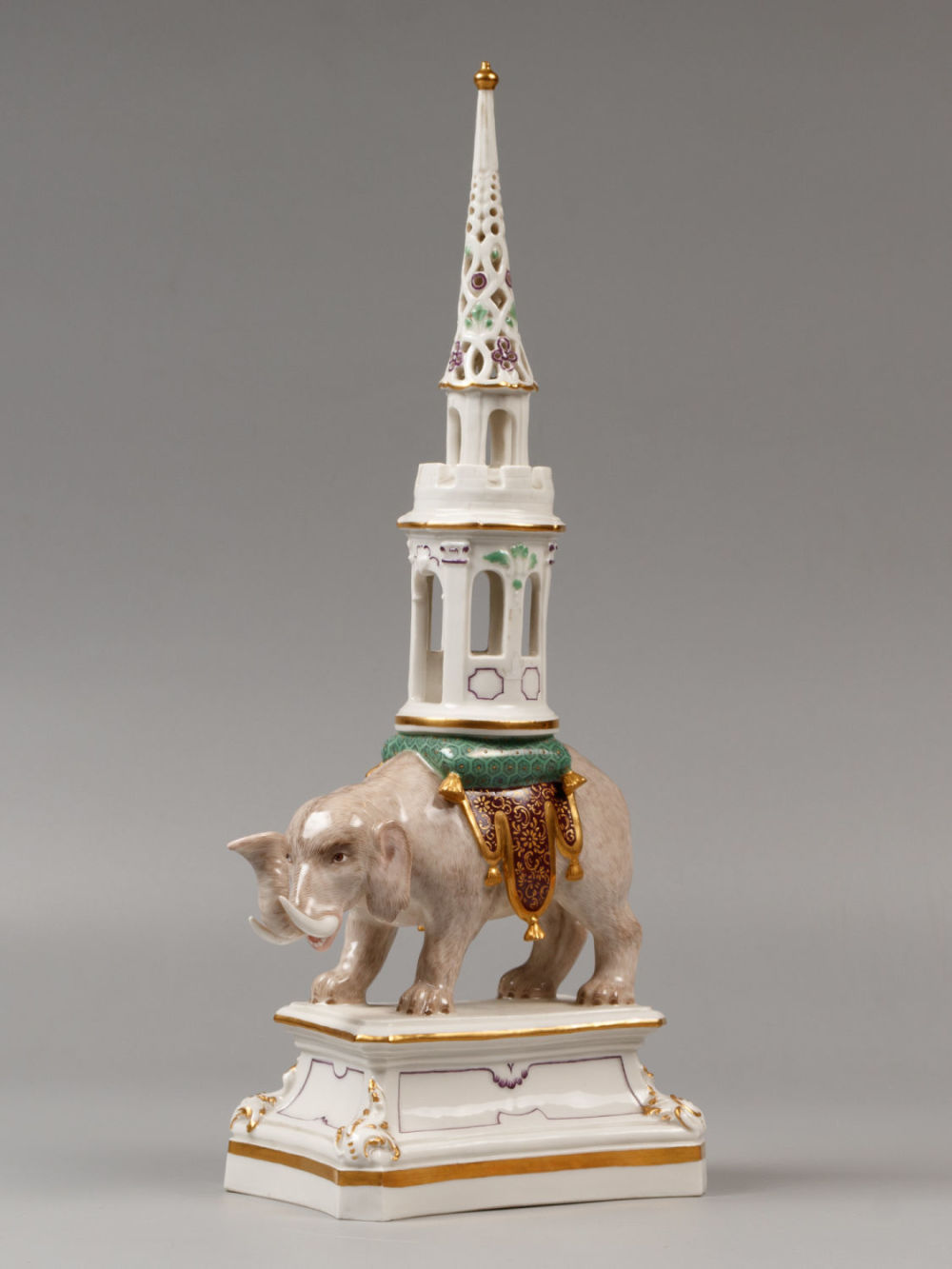 Индийский слон. Статуэтка. Фарфор Meissen. 1910 г. Редкая статуэтка Мейсен с юбилейным клеймом 