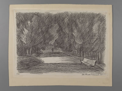 Владлен Яковлевич Иванов род. в 1937 г. - Иванов, В. Парк. Гравюра. 1/10. 1985. Размер 19х27 см. 