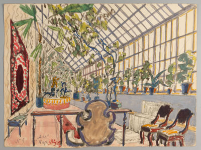 Альмединген Борис Алексеевич (1887–1960) - Альмединген Б. А. Кинофильм &laquo;Ася&raquo;. 1927. Эскиз сцены 