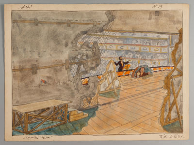 Альмединген Борис Алексеевич (1887–1960) - Альмединген Б. А. Кинофильм &laquo;Ася&raquo;. 1927. Эскиз сцены 
