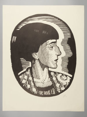 Тамбовцев Виталий Витальевич (1930–1997) - Тамбовцев, В. В. Портрет Ахматовой. Литография. 1987. 