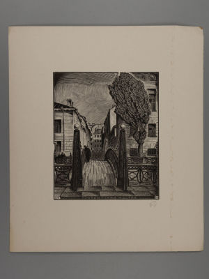 Тамбовцев Виталий Витальевич (1930–1997) - Тамбовцев, В. В. Почтамтский мостик. Гравюра. 1981. 