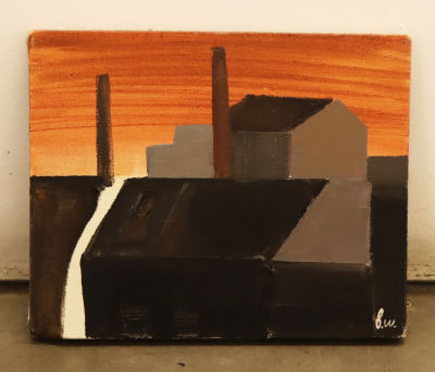 Шинкарёв В. В Котельной. 2005. Холст, масло. Размер 24х30 см. Владимир Шинкарёв (р. 1954) — 