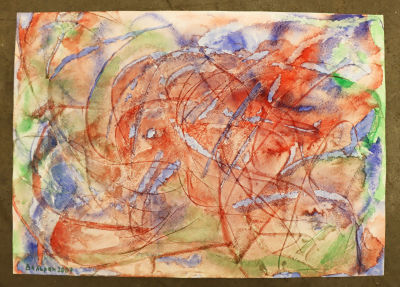 Вальран В. Композиция А-31. 2007. Бумага, акварель. Размер 29,5х42 см. Валерий Вальран (1949 