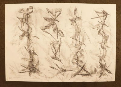 Вальран В. Композиция К-37. 2007. Бумага, акварель. Размеры 29,5х42 см. Валерий Вальран (1949 