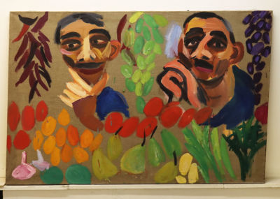 Голант Е. Братья. 2006. Холст, масло. Размер 80х110 см. Евгения Голант родилась в 1973 году в 