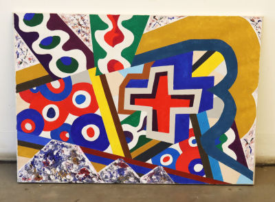 Лягачев О. Борьба II. 2012. Холст, акрил. Размер 65х92 см. Олег Лягачев (р. 1939) — известный 