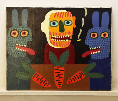 Татьянин Ю. Едоки моркови. 2016. Холст, акрил. Размер 40х50 см. Юрий Татьянин родился в 1963 