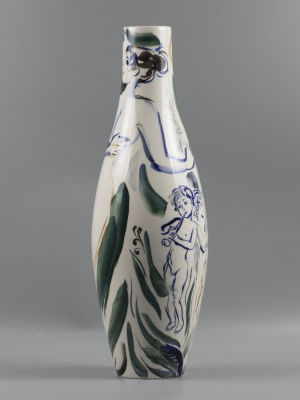 Г.А.В. Траугот &laquo;Влюбленные&raquo;. Авторская напольная ваза. Фарфор. ЛФЗ-ГФЗ. 2000-е гг. Авторская 