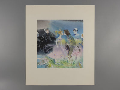 Г.А.В. Траугот. Поцелуй. Оригинал иллюстрации к сказке &laquo;Свинапас&raquo; Г.Х. Андерсена. 1960-е гг. 